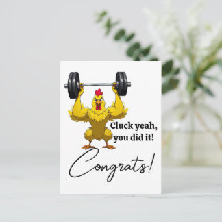 Funny Graduation Card - Chicken Themed Congrats Vykort