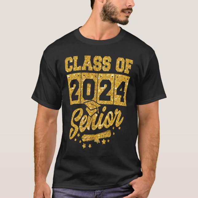 Funny Graduation Senior 24 Class Of 2024 Teacher S T Shirt (Framsida)