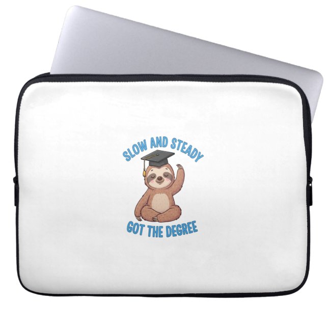 Funny Graduation Sloth Laptop Fodral (Framsidan)