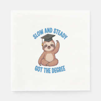 Funny Graduation Sloth Pappersservett