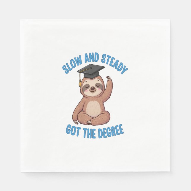 Funny Graduation Sloth Pappersservett (Framsidan)