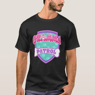 Funny Gramma Patrol - Hund, Mamma, Pappa, För mana T Shirt