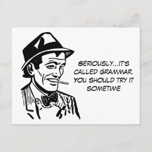 Funny Grammar Nazi Vykort