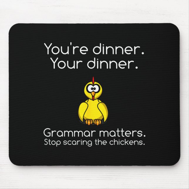 Funny Grammar - Stop Ing The Chickens Shirts  Musmatta (Framsidan)
