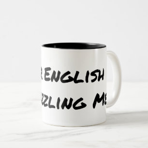 Funny Grammar Två-Tonad Mugg