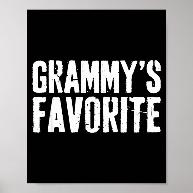 Funny Grammy’s Favorite Funny Grandparent Granhild Poster (Framsidan)