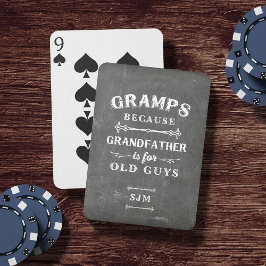 Funny Gramps Grandfather Monogram Casinokort