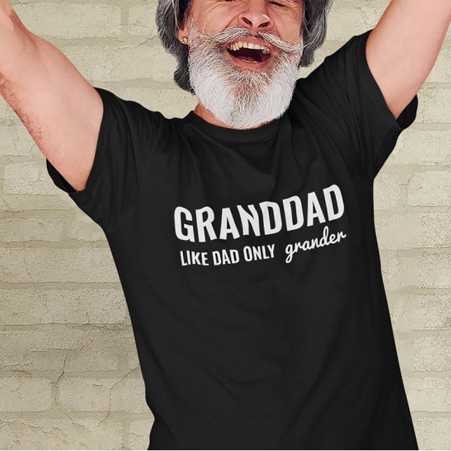 Funny GRANDDAD SOM Pappa Endast Grander T Shirt (Skapare uppladdad)