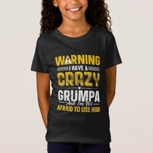 Funny Granddotter Grumpa ord art T Shirt (Framsida)