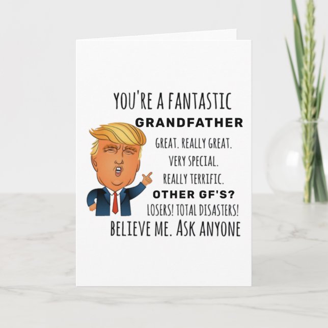 Funny Grandfather Birthday Best Gift Kort (Framsida)