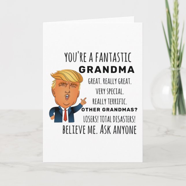 Funny Grandma Birthday Best Gift Kort (Framsida)