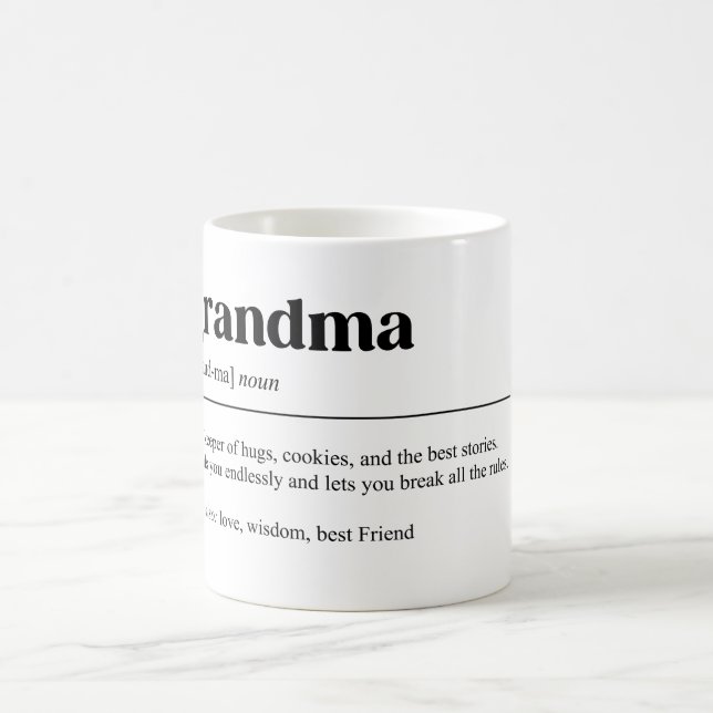 Funny Grandma Definition Kaffemugg (Center)