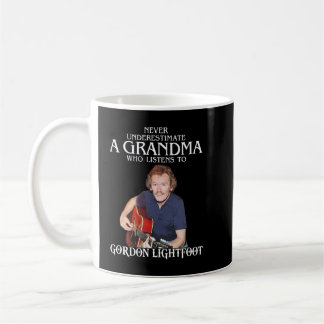 Funny Grandma Gift som lyssnar på Gordon Lightfoot Kaffemugg
