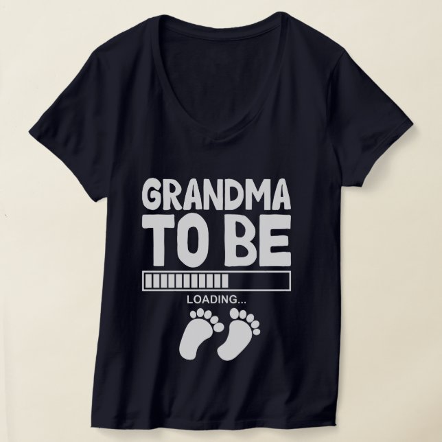 Funny Grandma loading ord art T Shirt (Laydown)