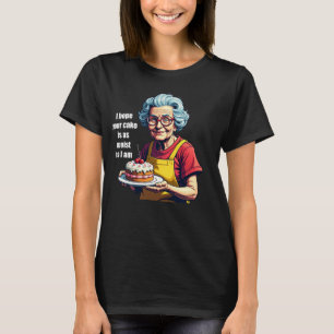 Funny Grandma Moist Cake Tee - Women's Graphic Shi