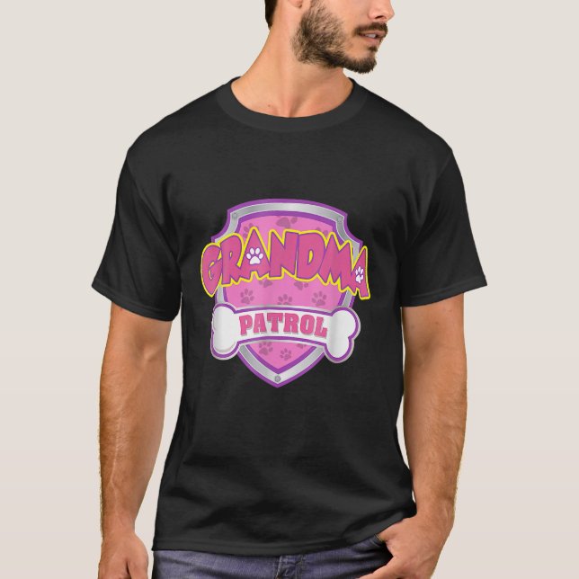 Funny Grandma Patrol - Hund, Mamma, Pappa, För man T Shirt (Framsida)