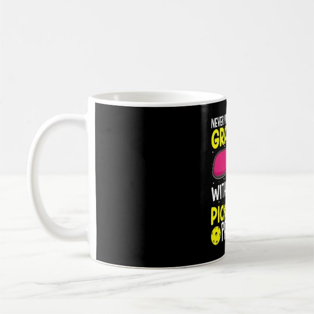Funny Grandma Pickleball Player Kaffemugg (Vänster)