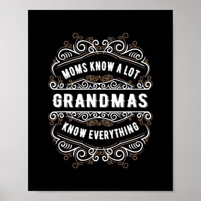Funny Grandma Quote Funny Poster (Framsidan)
