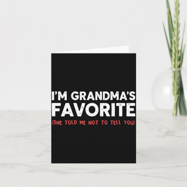 Funny Grandma’s Favorite Granhild I'm Grandma’s Fa Kort (Framsida)