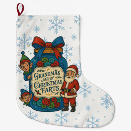 Funny Grandma’s Jar of Christmas Farts Stor Julstrumpa