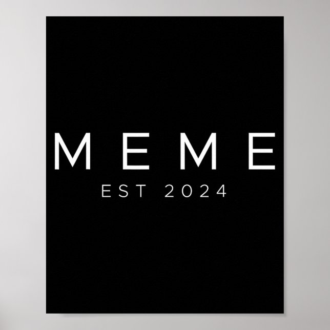 Funny Grandma Soon To Be Meme Est 2024 New Grandma Poster (Framsidan)