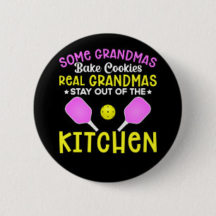 Funny Grandma Sport Älskare Grandmor Pickleball Knapp