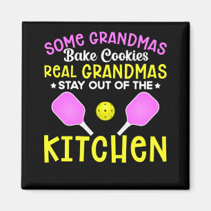 Funny Grandma Sport Älskare Grandmor Pickleball Magnet