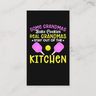 Funny Grandma Sport Älskare Grandmor Pickleball Visitkort