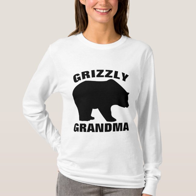 FUNNY GRANDMA T-SHIRTS, GRIZZLY BAR T SHIRT (Framsida)