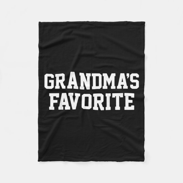 Funny Grandma's Favorite Black Modern Clic Crew  Fleecefilt (Framsidan)
