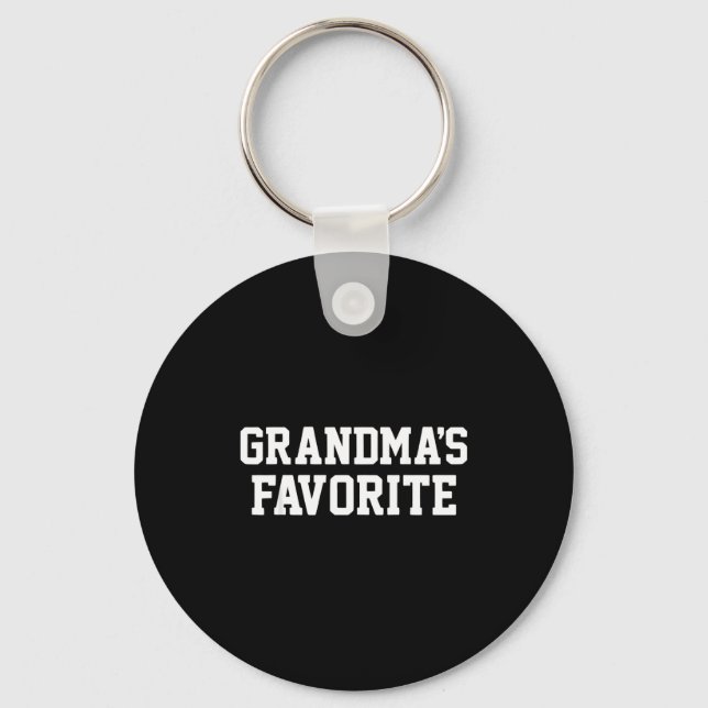 Funny Grandma's Favorite Black Modern Clic Crew  Nyckelring (Framsida)