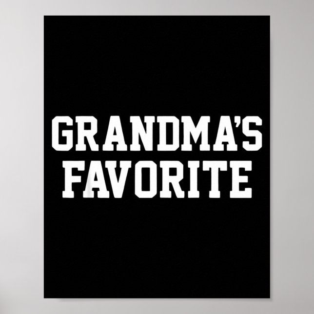 Funny Grandma's Favorite Black Modern Clic Crew  Poster (Framsidan)