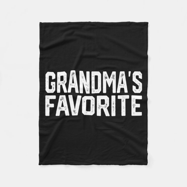 Funny Grandma's Favorite Grandparent Granhild  Fleecefilt (Framsidan)