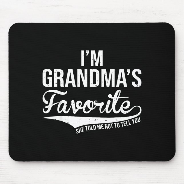 Funny Grandma's Favorite Grandson &amp; Granddaugh Musmatta (Framsidan)