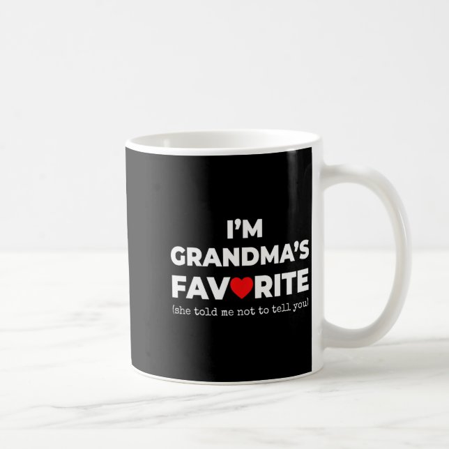 Funny Grandma's Favorite Shirt I'm Grandma's Favor Kaffemugg (Höger)