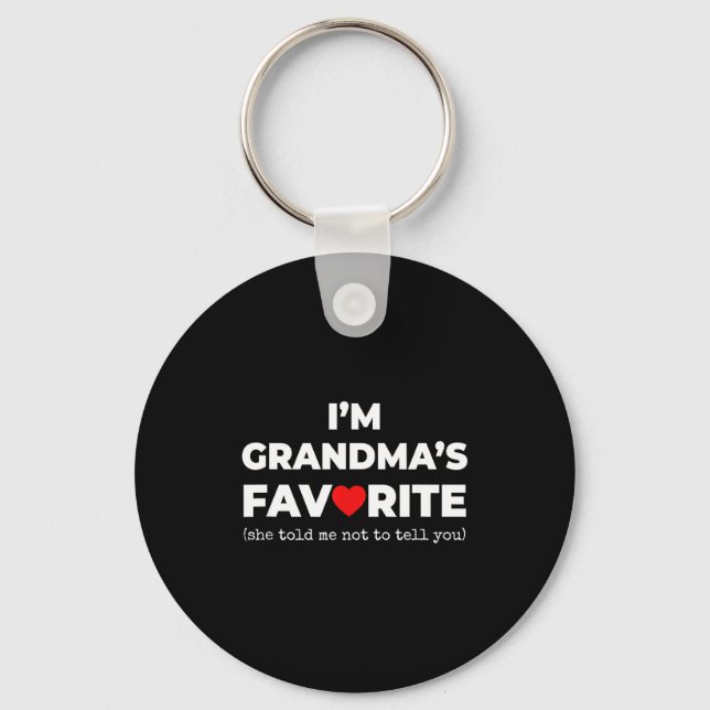 Funny Grandma's Favorite Shirt I'm Grandma's Favor Nyckelring (Framsida)