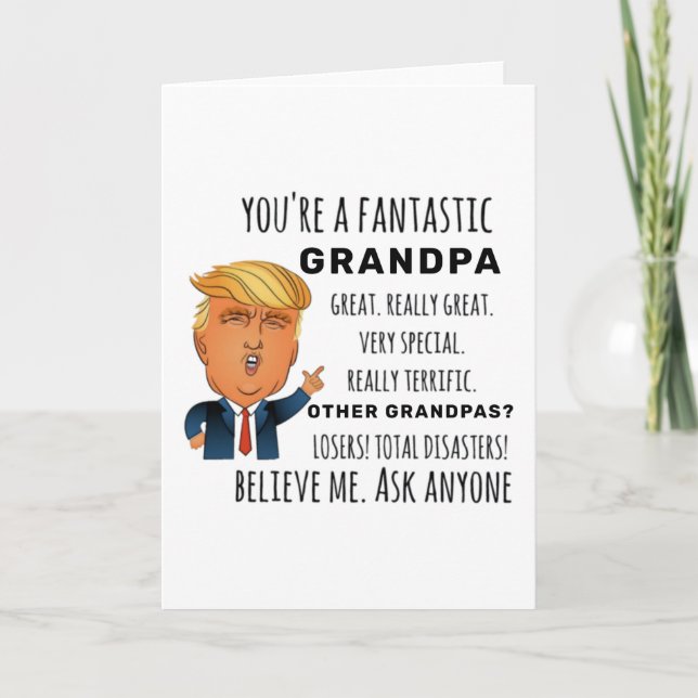 Funny Grandpa Birthday Best Gift Kort (Framsida)