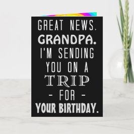 Funny Grandpa Birthday Resa Retro Hippie Humor Kort