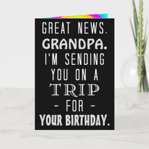 Funny Grandpa Birthday Resa Retro Hippie Humor Kort