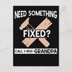Funny Grandpa Crateur Humor Handyman Vykort