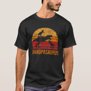 Funny Grandpa Dinosaur pappa Gift 2 Kids Grand T Shirt