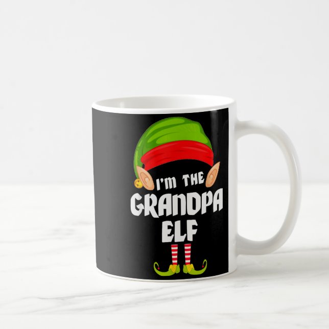 Funny Grandpa Elf Matching Family Group Pj Christm Kaffemugg (Höger)