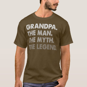 Funny Grandpa Mannen Myth Legend Fars dag Gif T Shirt