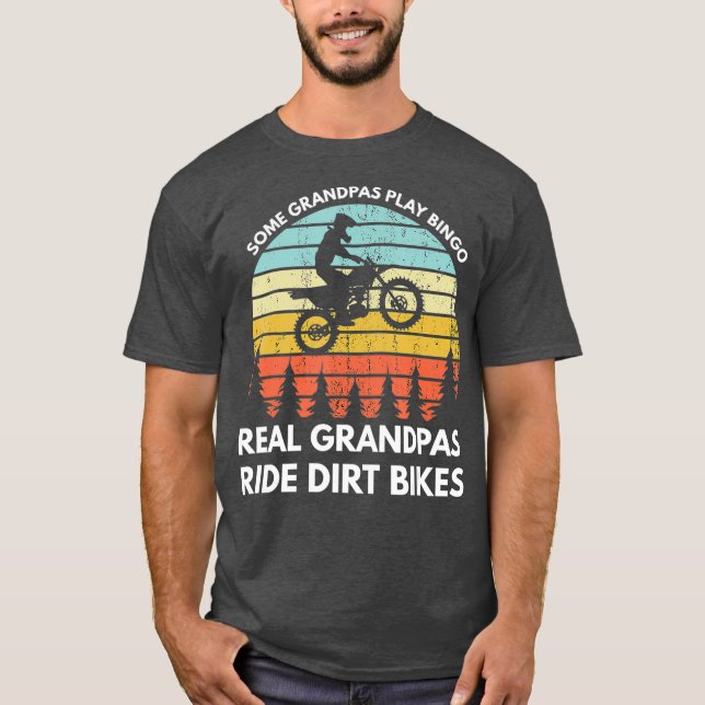 Funny Grandpa Motocross Dirt Bike Rider Braaap T Shirt (Framsida)