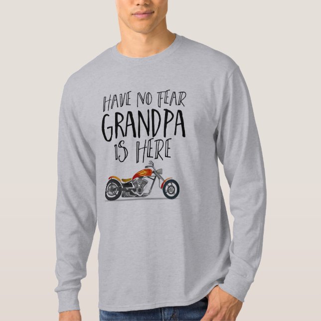 Funny Grandpa Motor Bike T Shirt (Framsida)