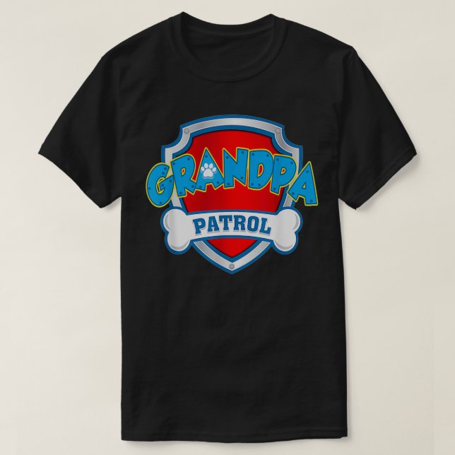 Funny Grandpa Patrol Hund Mamma T Shirt (Design framsida)