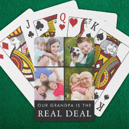 Funny Grandpa Sayed Grandchildren Photo Collage Casinokort