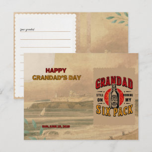 Funny Grandpa Sex Pack-vykort - Fars dag Helg Vykort