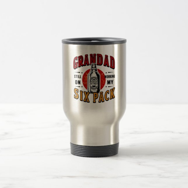 Funny Grandpa Six Pack-dator Mugg - Fars dag (Center)