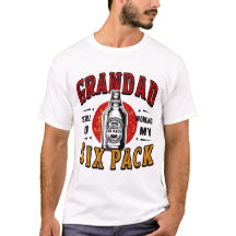 Funny Grandpa Six Pack Tee - Fars dag Beer Gift